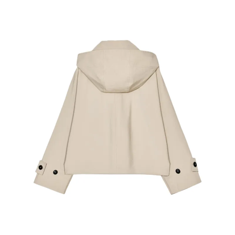 ZARA Trench Coats Women's White-1