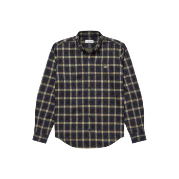 LACOSTE Shirt Men's Black/Yellow