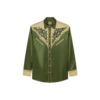 KENZO X Nigo Western Flower Limited Collection Shirt Men's Khaki