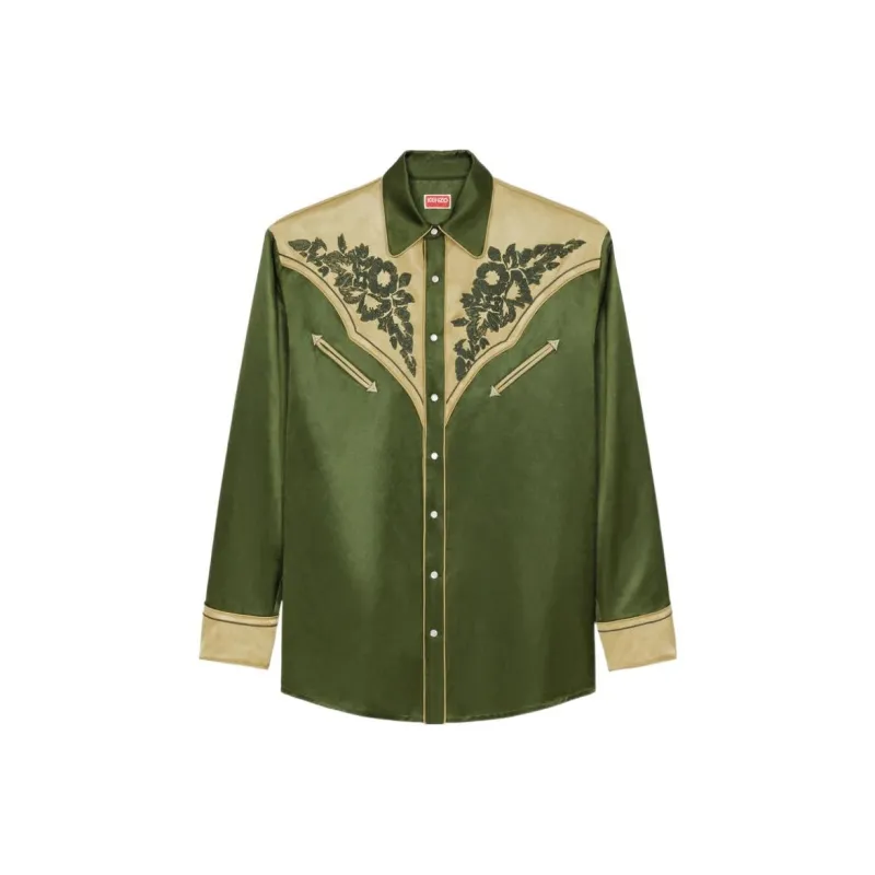 KENZO X Nigo Western Flower Limited Collection Shirt Men's Khaki-0