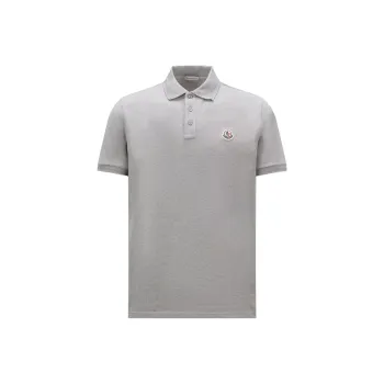 Moncler Polo Shirts Men Gray