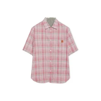 LOEWE 2010s Anagram patch Checked Shirt