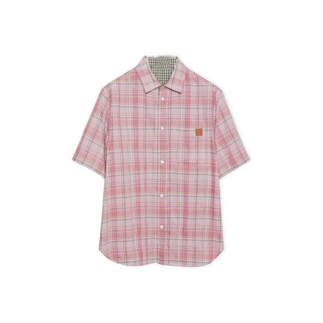 LOEWE 2010s Anagram patch Checked Shirt-0