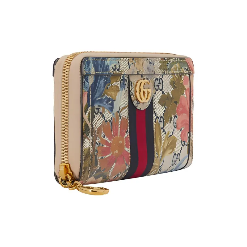 GUCCI Ophidia Canvas Money Clip Card Holder Wallet Women's Multicolor-1