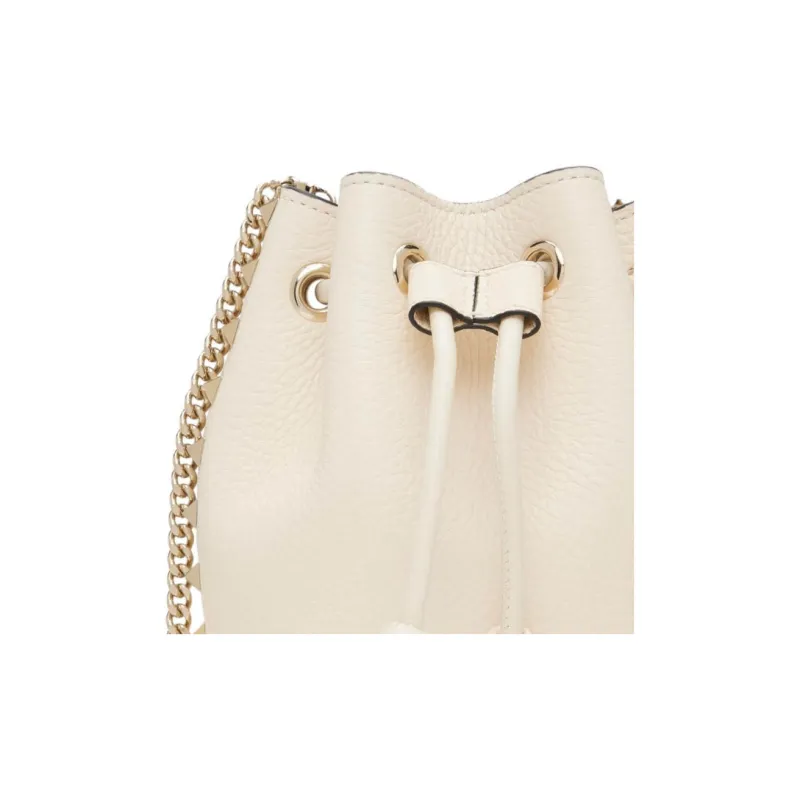 Valentino Rockstud Grain Leather Shoulder Bag Mini Women's Ecru-3