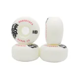 Hard Shell White Action Wheels (52mm 100a) Set of 4