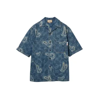 GUCCI Shirts Men Dark Blue