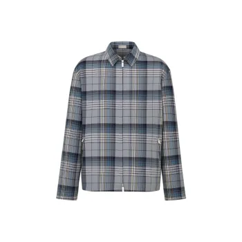 DIOR Checkered Zip Up Shirt