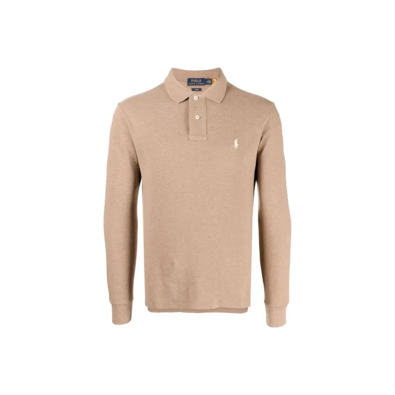 Polo Ralph Lauren Pony Embroidered Long Sleeved Polo Shirt-0