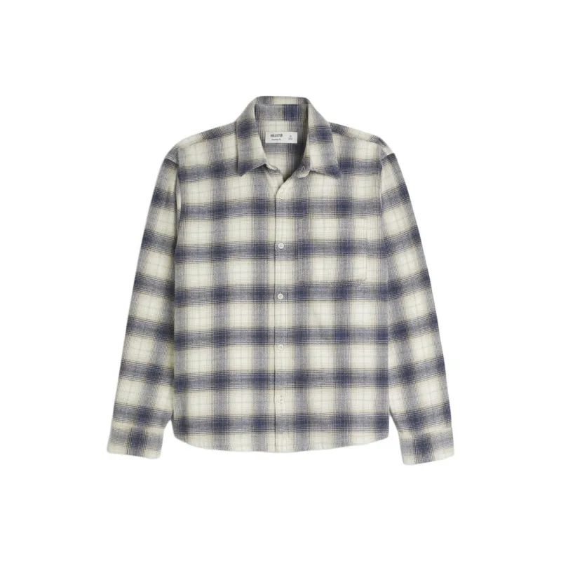 Hollister Shirt Men's Cream Check-0