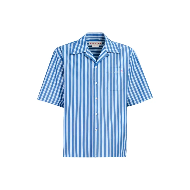 MARNI Striped Short Sleeved Shirt-0