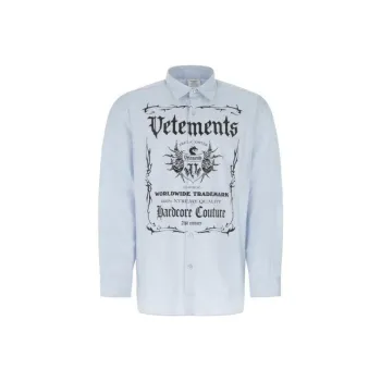 Vetements Shirts Men Blue