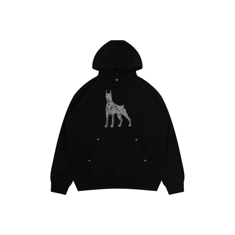 GRAF Sweatshirts Men White Dobby Black Cardigan Hoodie-0