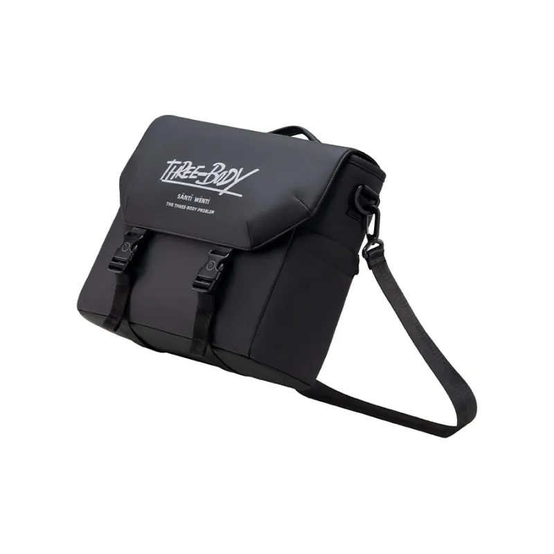 HLA Three Body Collaboration Membrana Dermalis Messenger Bag, Shoulder Bag, Crossbody Bag Unisex Black-1