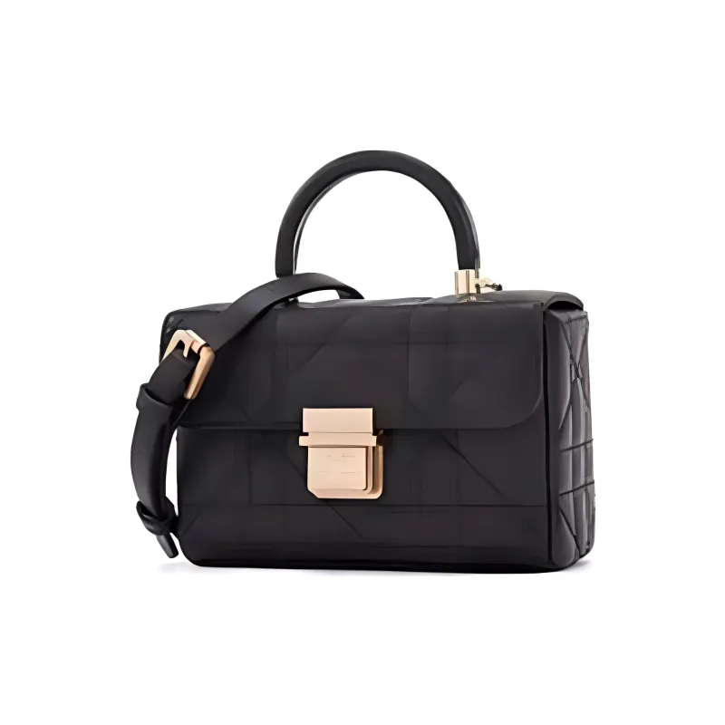 ELLE Split Cow Leather Small Square Bag, One Shoulder Handbag Small Size Women's Multicolor-1