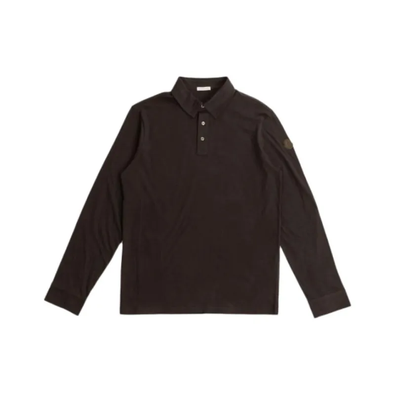Moncler Polo Shirts Men Brown-0