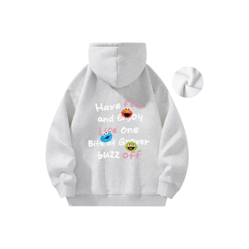 SESAME STREET Sweatshirt Thickened And Fleece Lined Unisex-29