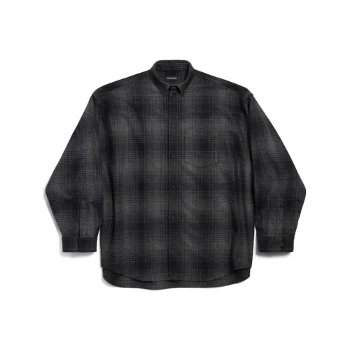 Balenciaga Collared Button Up Oversized Shirt