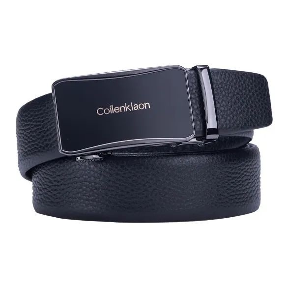 Coilenklaon Top Grain Cow Leather Belts Men's 3.5cm-3