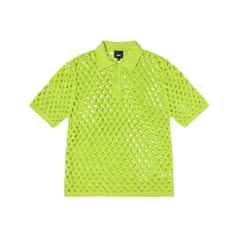 Stussy Big Mesh Polo Sweater-0