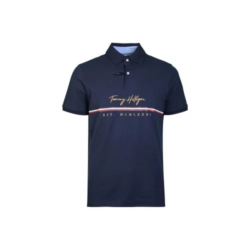 Tommy Hilfiger Polo Shirt Men's Navy Blue