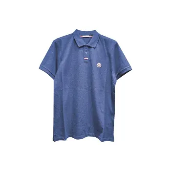 Moncler Polo Shirt Men's Blue Gray