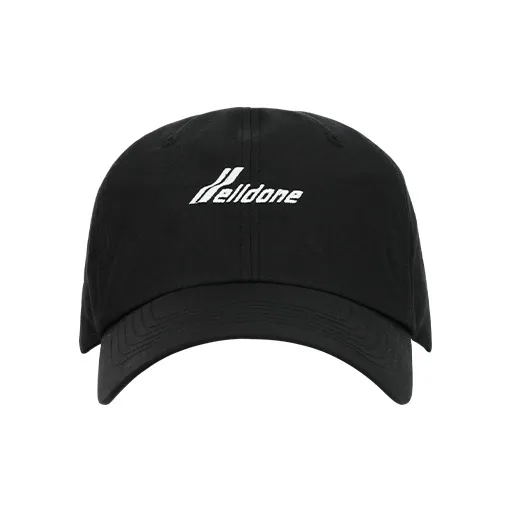 WE11DONE Cotton Baseball Caps Unisex Black-0