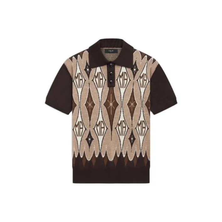 AMIRI Button Detailed Short-Sleeved Polo Shirt-0