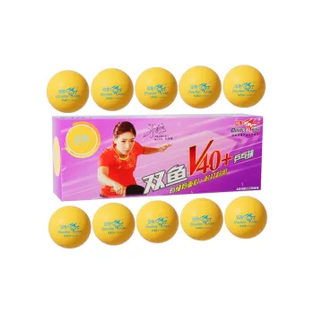 DOUBLEFISH Table Tennis ABS Indoor And Outdoor Training Unisex 10 Pack Box Included Yellow White