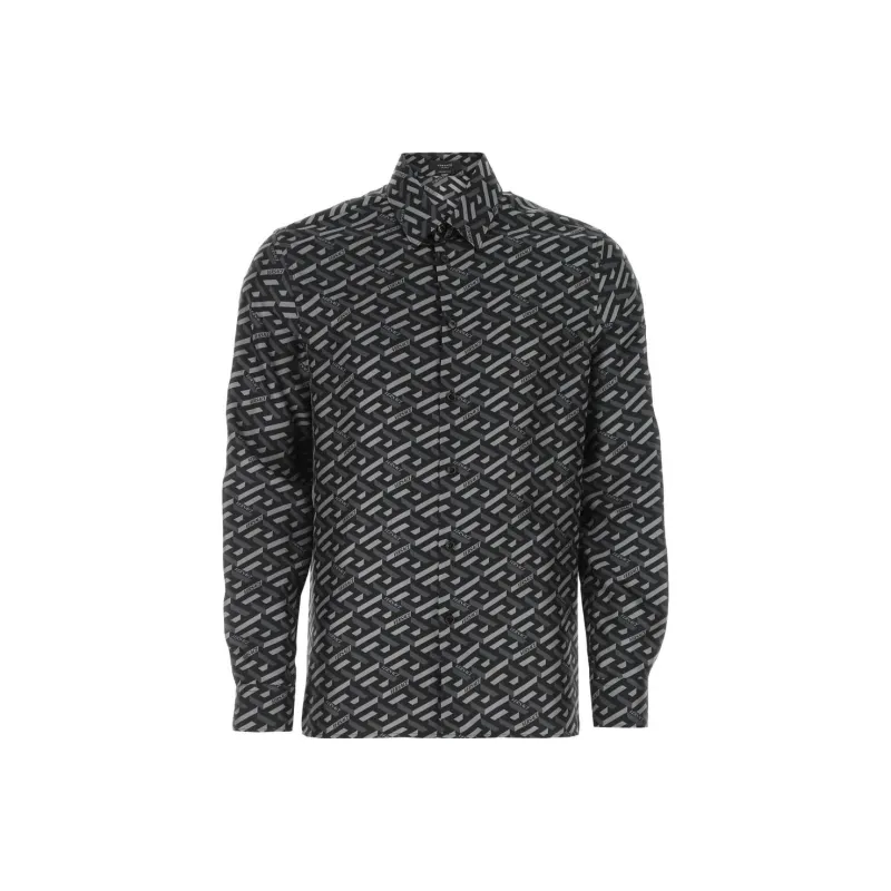 VERSACE Shirts Men Black-0