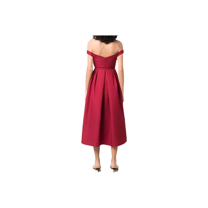 Self-portrait Sleeveless Dresses Women's Red-2