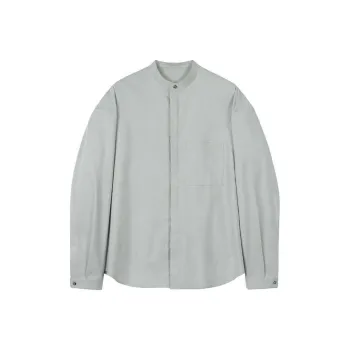 Osens Shirts Men Linen Gray