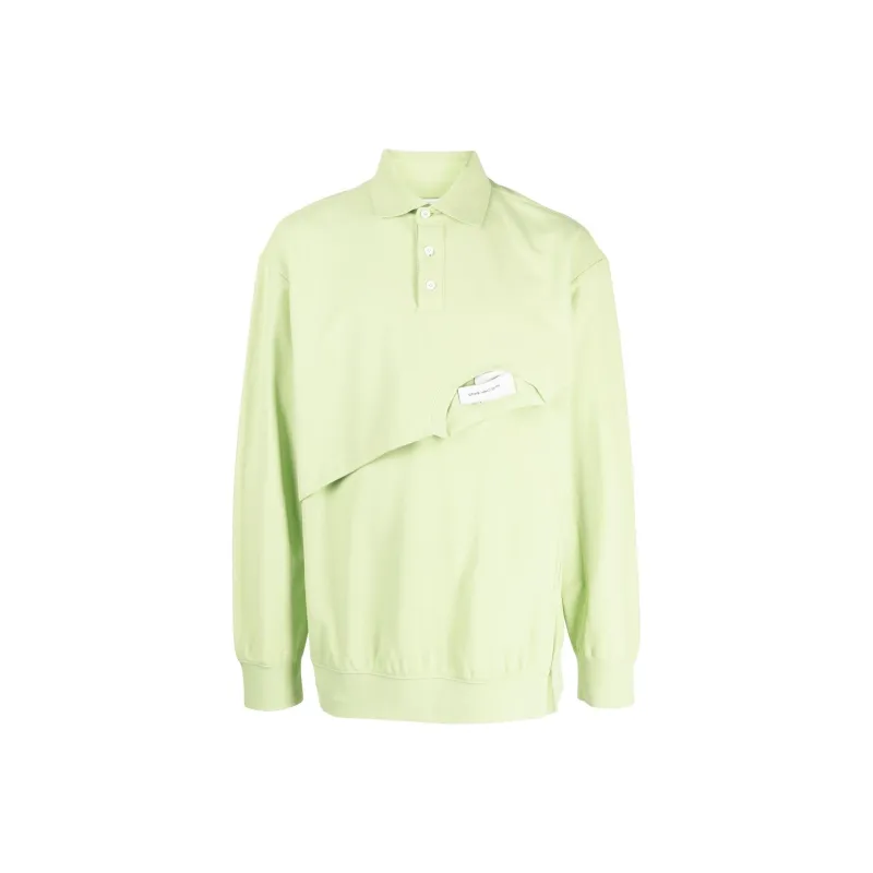 Feng Chen Wang Asymmetric-design Polo Shirt-0