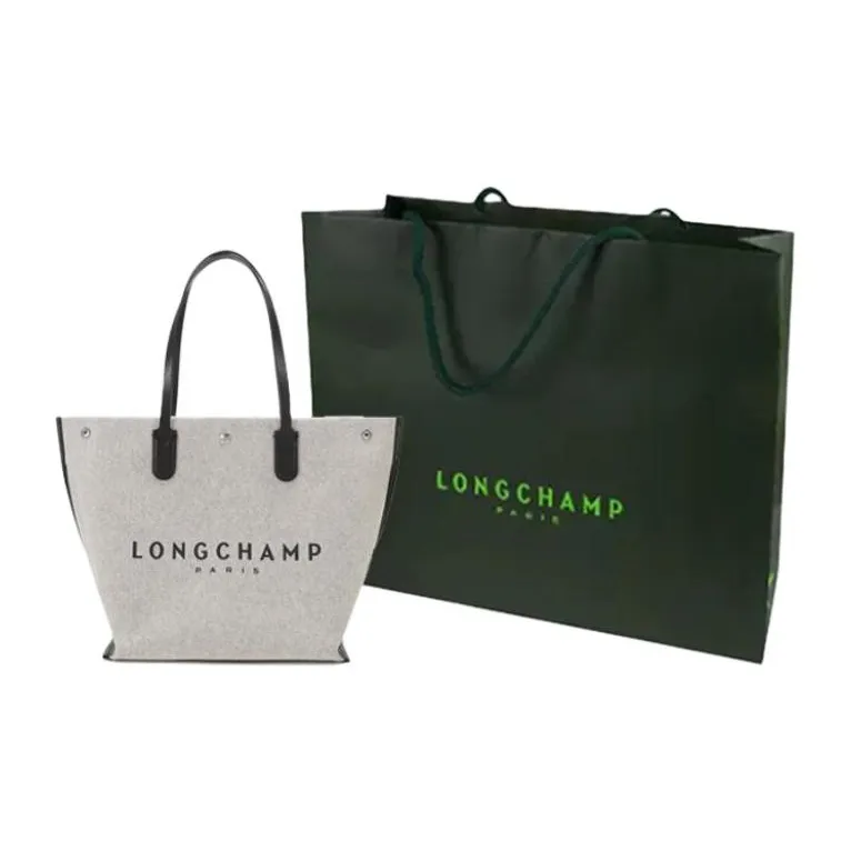 LONGCHAMP Roseau Polyamide Tote Bag, Shopping Bag, Shoulder Bag Large Size Women's Linen-8