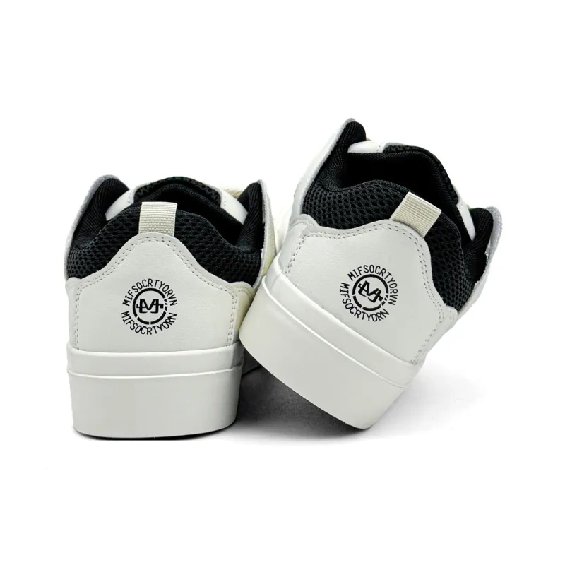 Mengsai Anti Slip Wear Resistant Low Top Skateboard Shoes Men's Black-2
