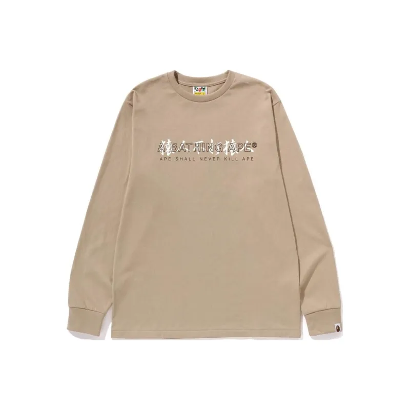 Bape Kanji Logo Asnka L/S Tee-0