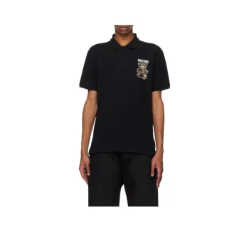 MOSCHINO Teddy Bear Printed Short Sleeved Polo Short