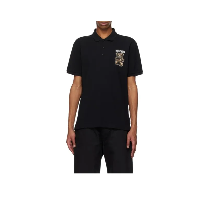 MOSCHINO Teddy Bear Printed Short Sleeved Polo Short-0