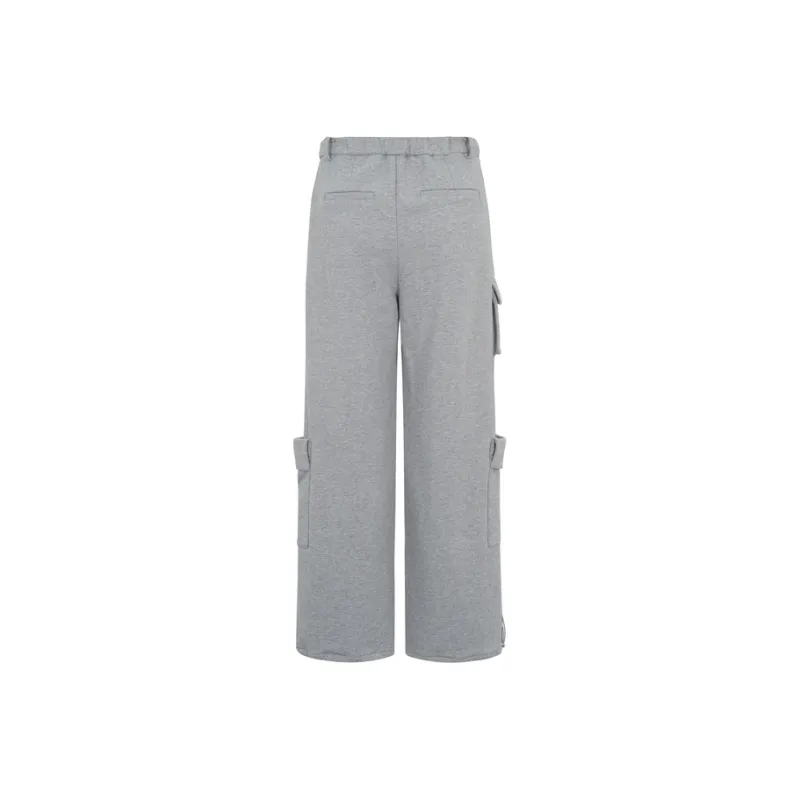 Three Quarters Casual Pants Women's Gray-1