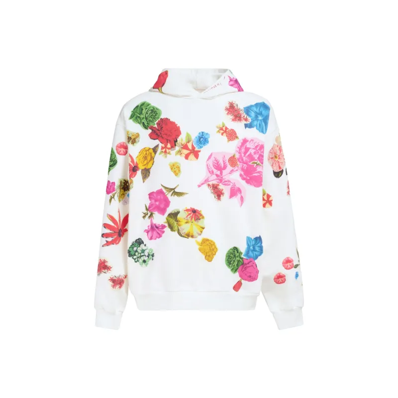 MARNI Floral print Cotton Hoodie-0
