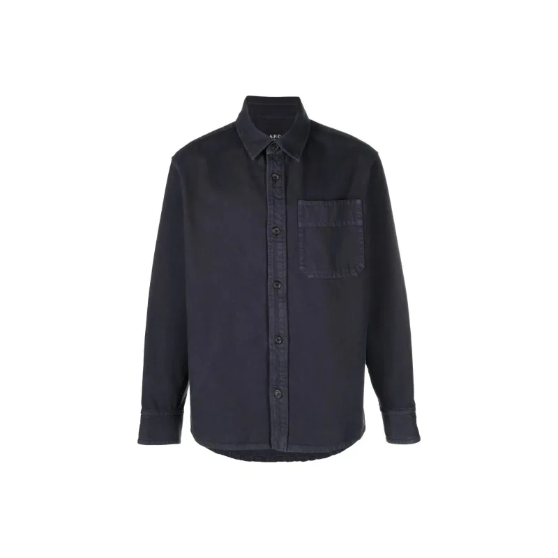 A.P.C Shirts Men Charcoal Black-0