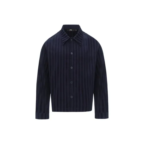 LI NING 1990 Shirt Men's Dark Marine Blue