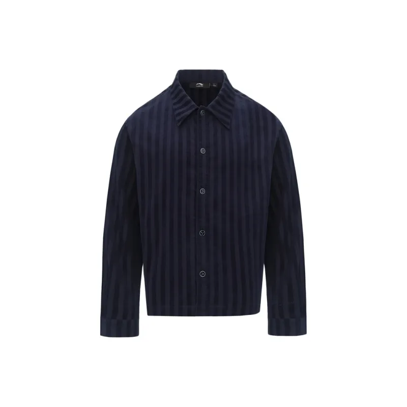 LI NING 1990 Shirt Men's Dark Marine Blue-0