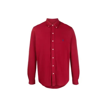 Polo Ralph Lauren Logo Embroidered Curved Hem Shirt