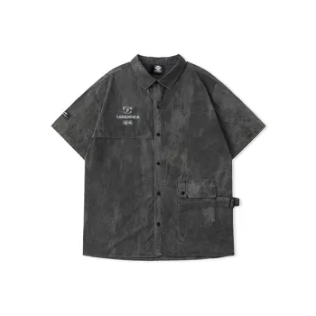 LAMLICKA Shirt Unisex Washed Gray