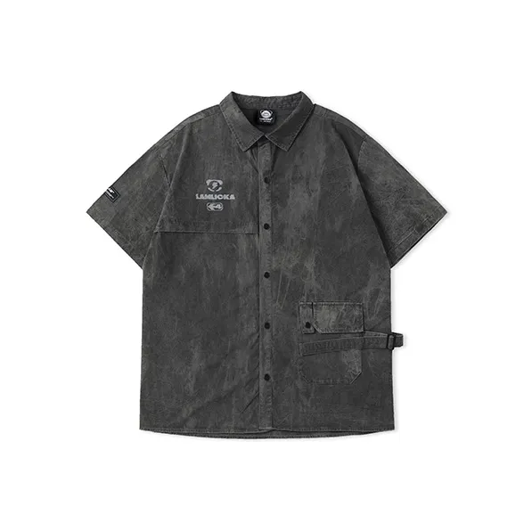 LAMLICKA Shirt Unisex Washed Gray-0