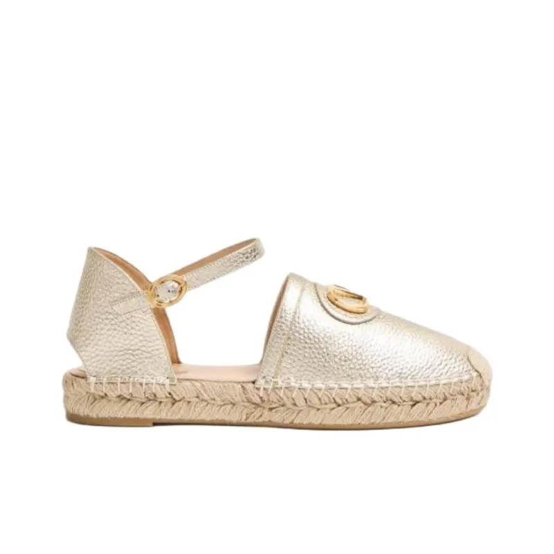 Valentino Ballerina Espadrilles Women's Gold-1