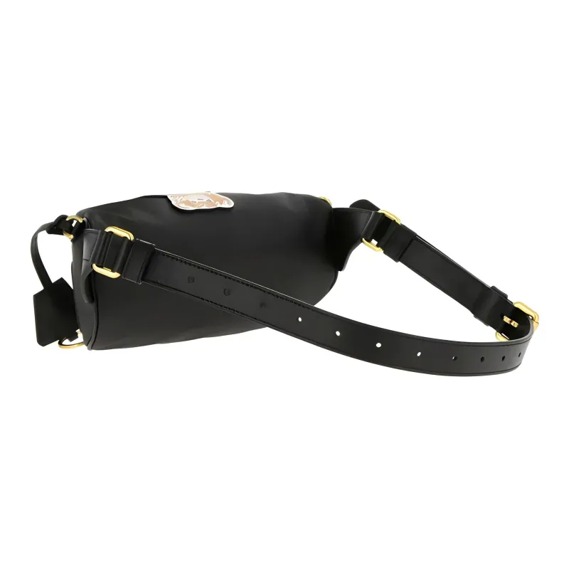 MOSCHINO Cow Leather Sling Bag Fanny Pack Regular Women's Black-1