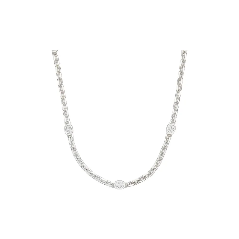 GUCCI 925 Sterling Silver Necklaces Women's Silver-1