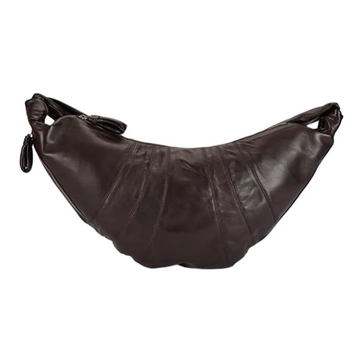 Lemaire Leather Croissant Bag Shoulder Bag Women's Dark Chocolate-0